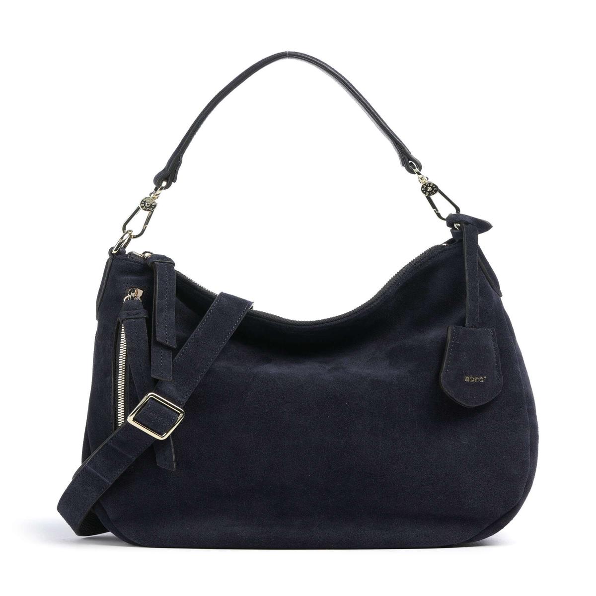 Abro Suede Juna Small Hobo bag navy