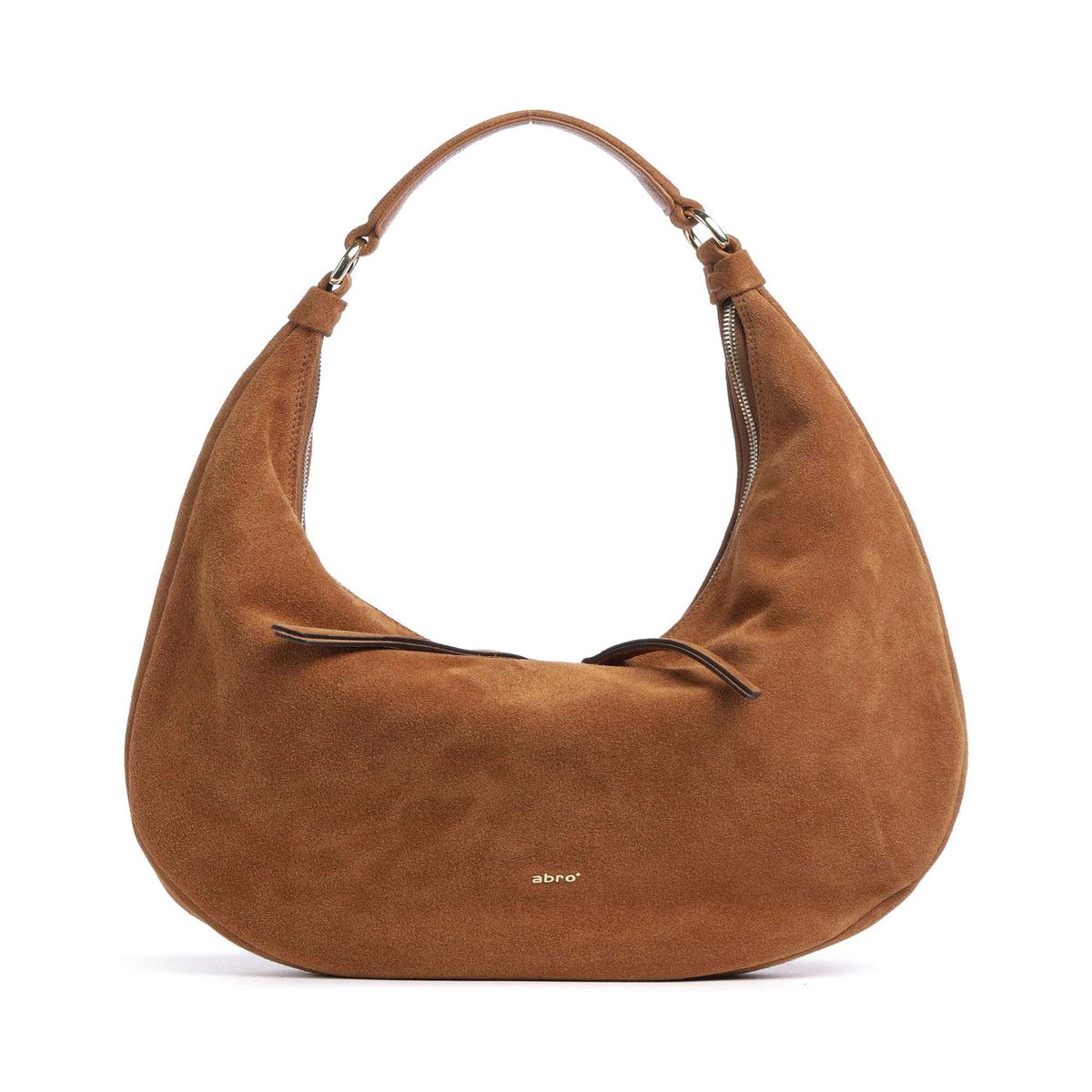 Abro Suede Nana Hobo bag cuoio