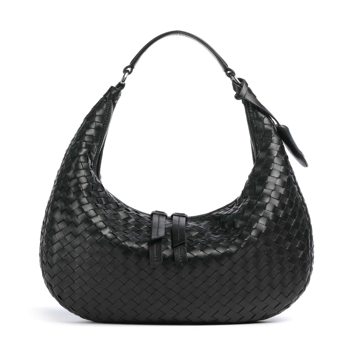 Abro Piuma Nana Small Hobo bag black/nickel
