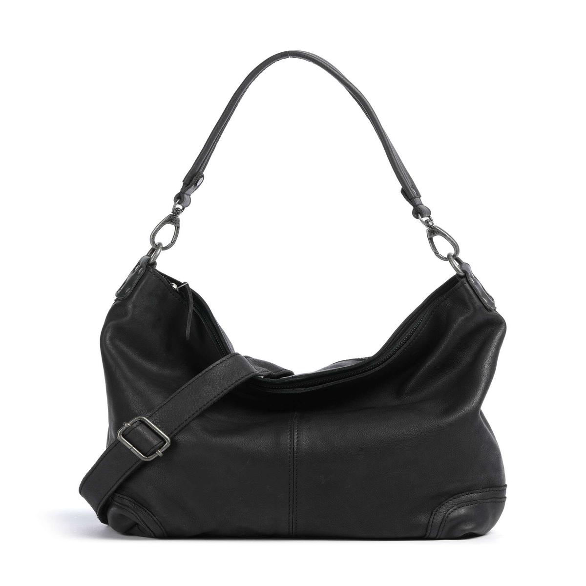 The Chesterfield Brand Washed Waxed Cow Bolivia Hobo bag black