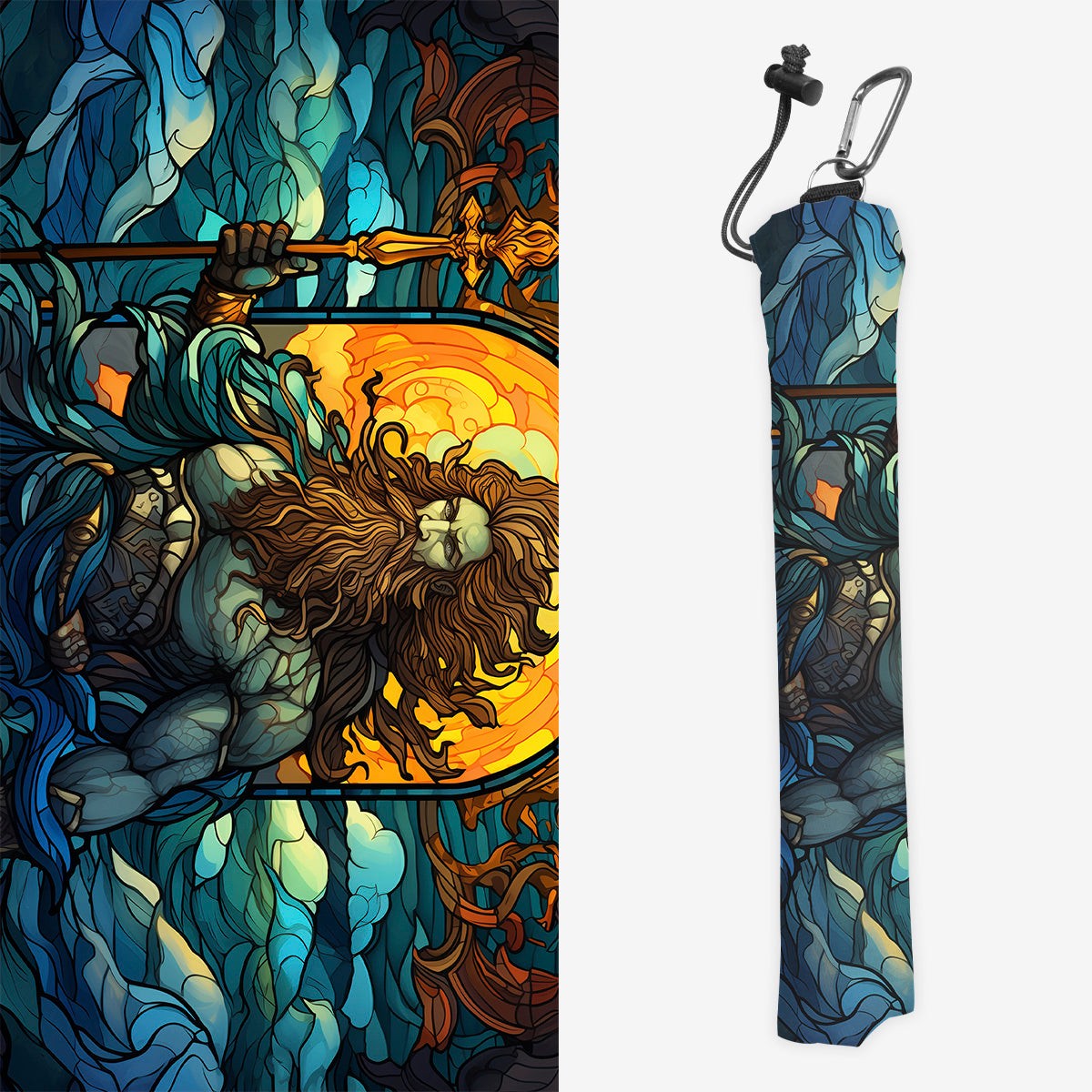 Poseidon Stained Glass Playmat Bag