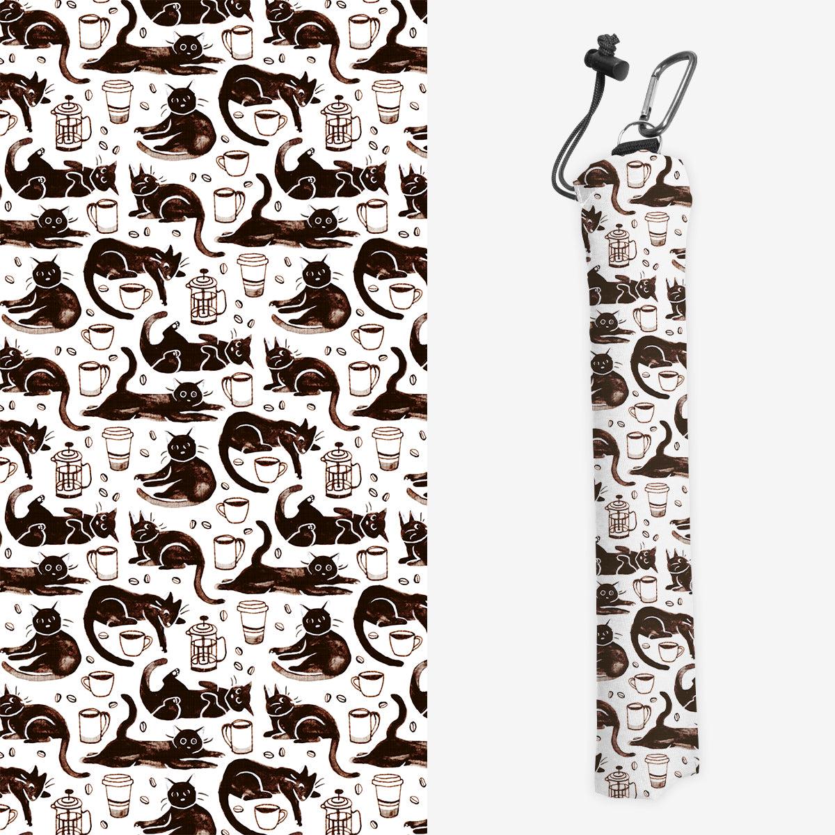 Gouache Black Cats & Coffee Playmat Bag