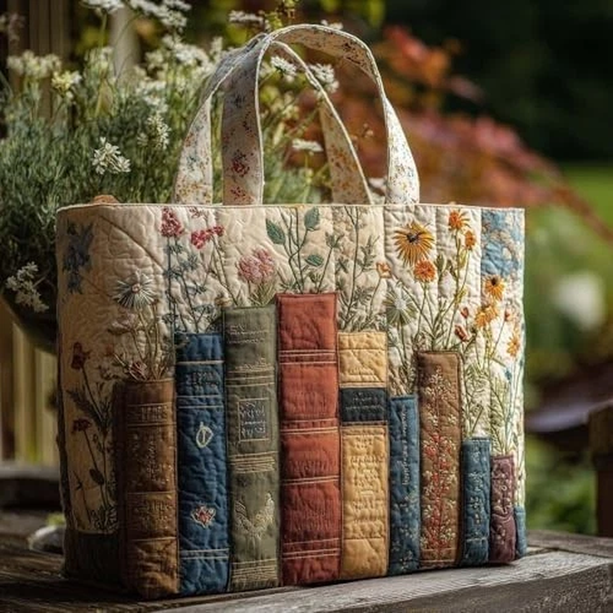 Cotton Shoulder Tote Bag Quilted Tote Bag & Lightweight Travel Bag