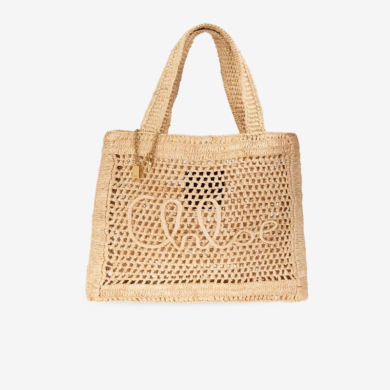 Summer Banana Raffia Tote Bag