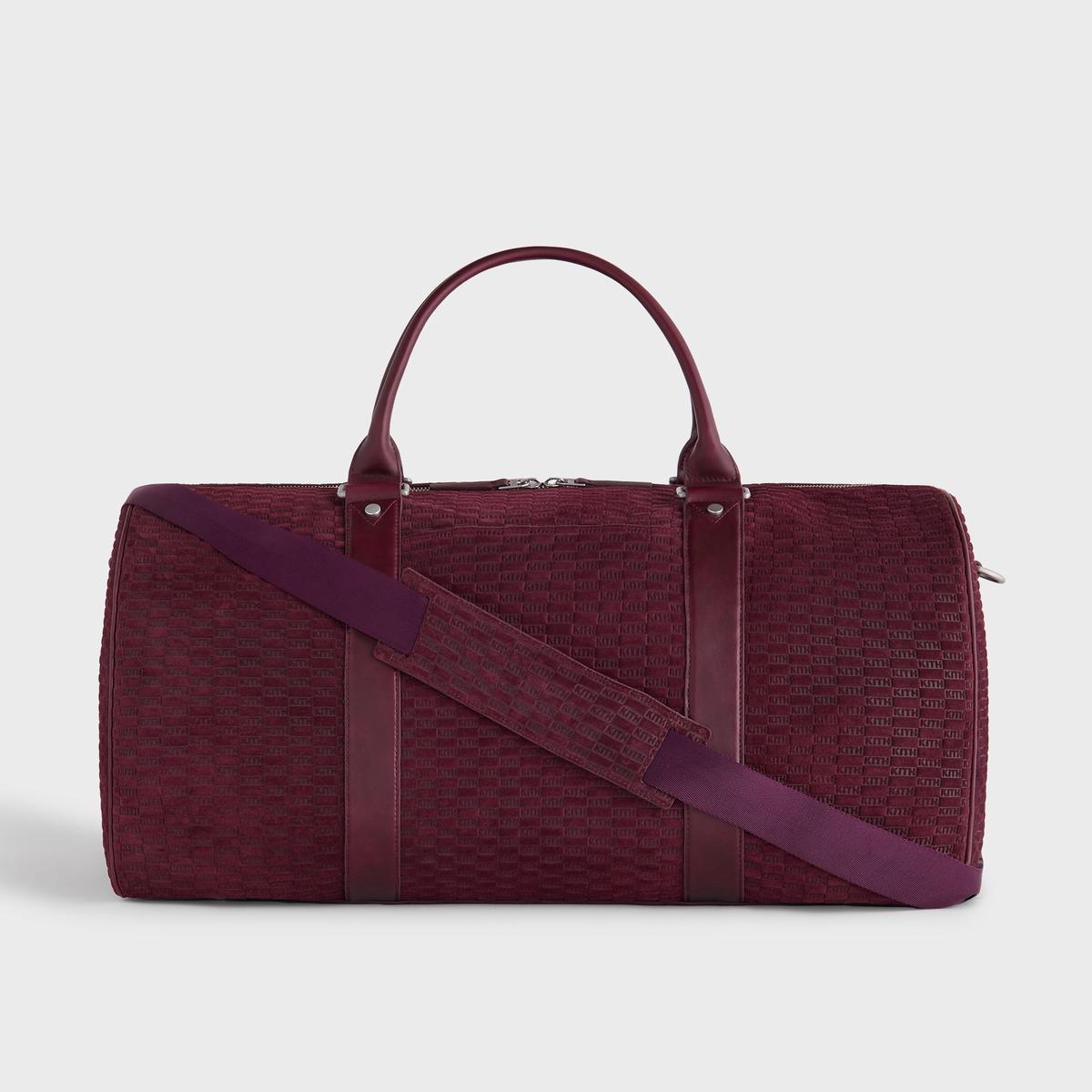 Kith Monogram Suede Traveler K55 Bag - Magma