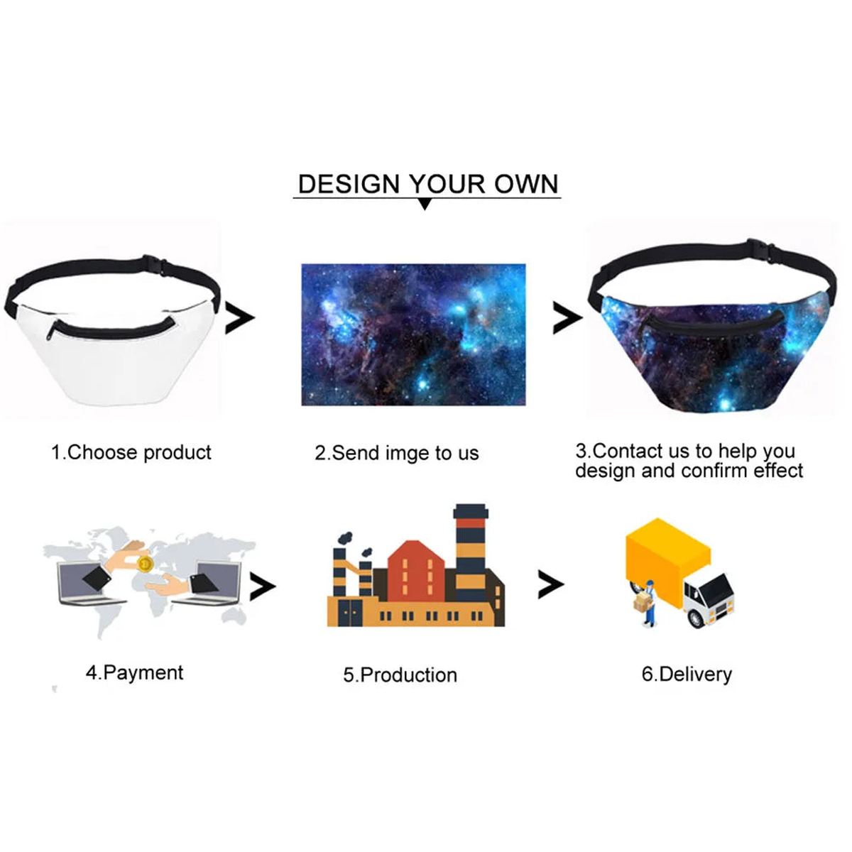 Striped Sports Waist Bag Lumbar Pack Lady Shoulder Bag Crossbody Bag Pouch