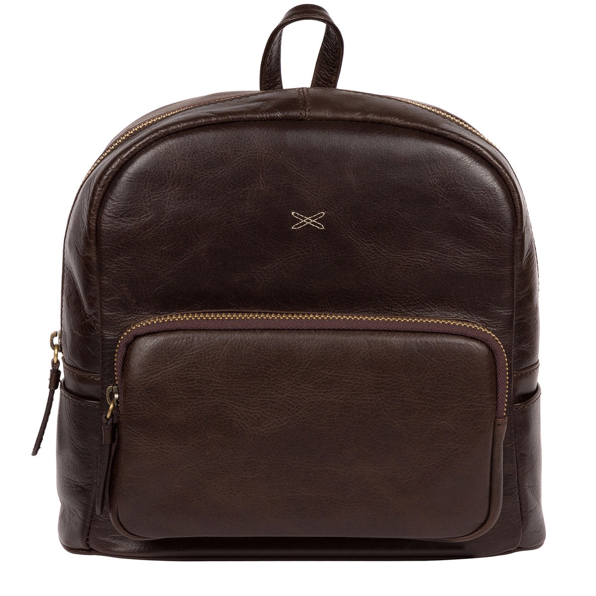 'Greer' Dark Chocolate Leather Backpack