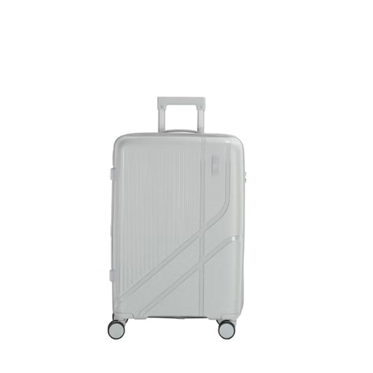 HT-7969 HT Trolley Case Grey Expandable Lightweight PP Hard Shell Luggage with TSA Lock & 360 Wheels