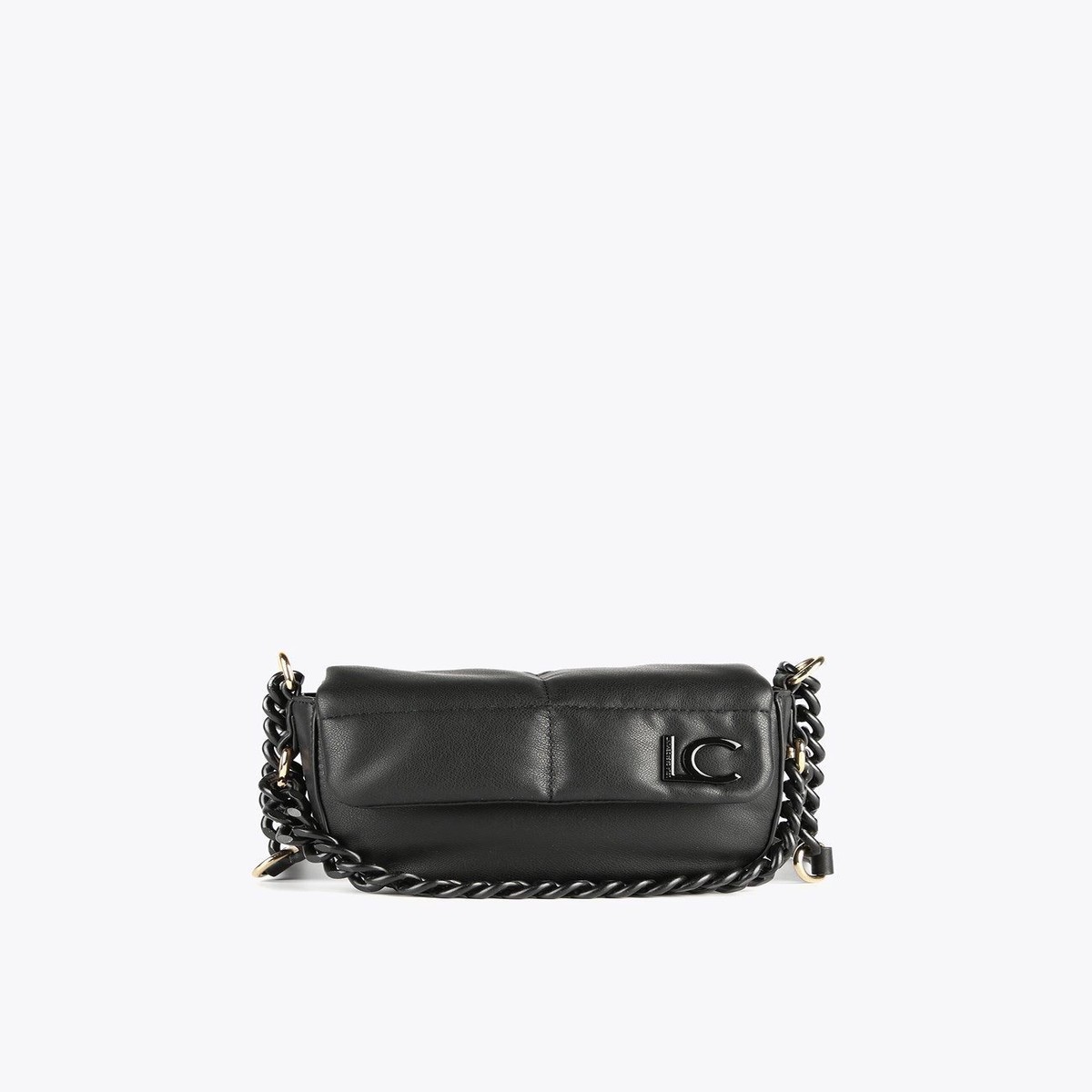 Quilted crossbody bag with flap