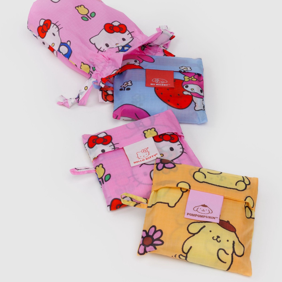 Hello Kitty and Friends x Baggu Standard Bags 3-pc Set (Fruits Florals)