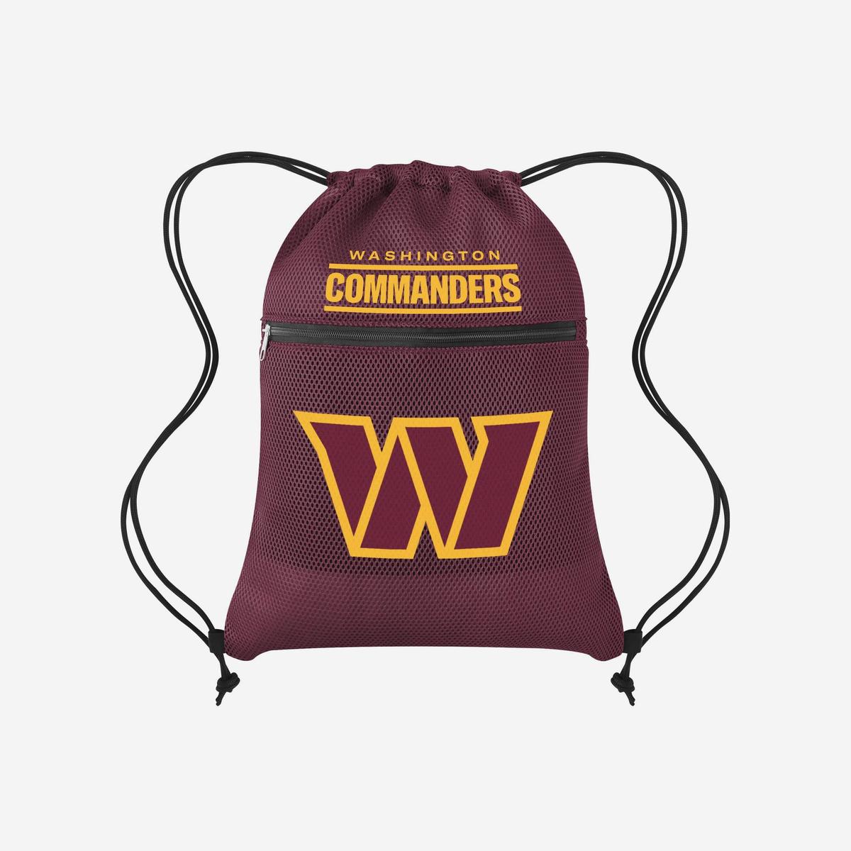 Washington Commanders Mesh Pocket Drawstring Backpack