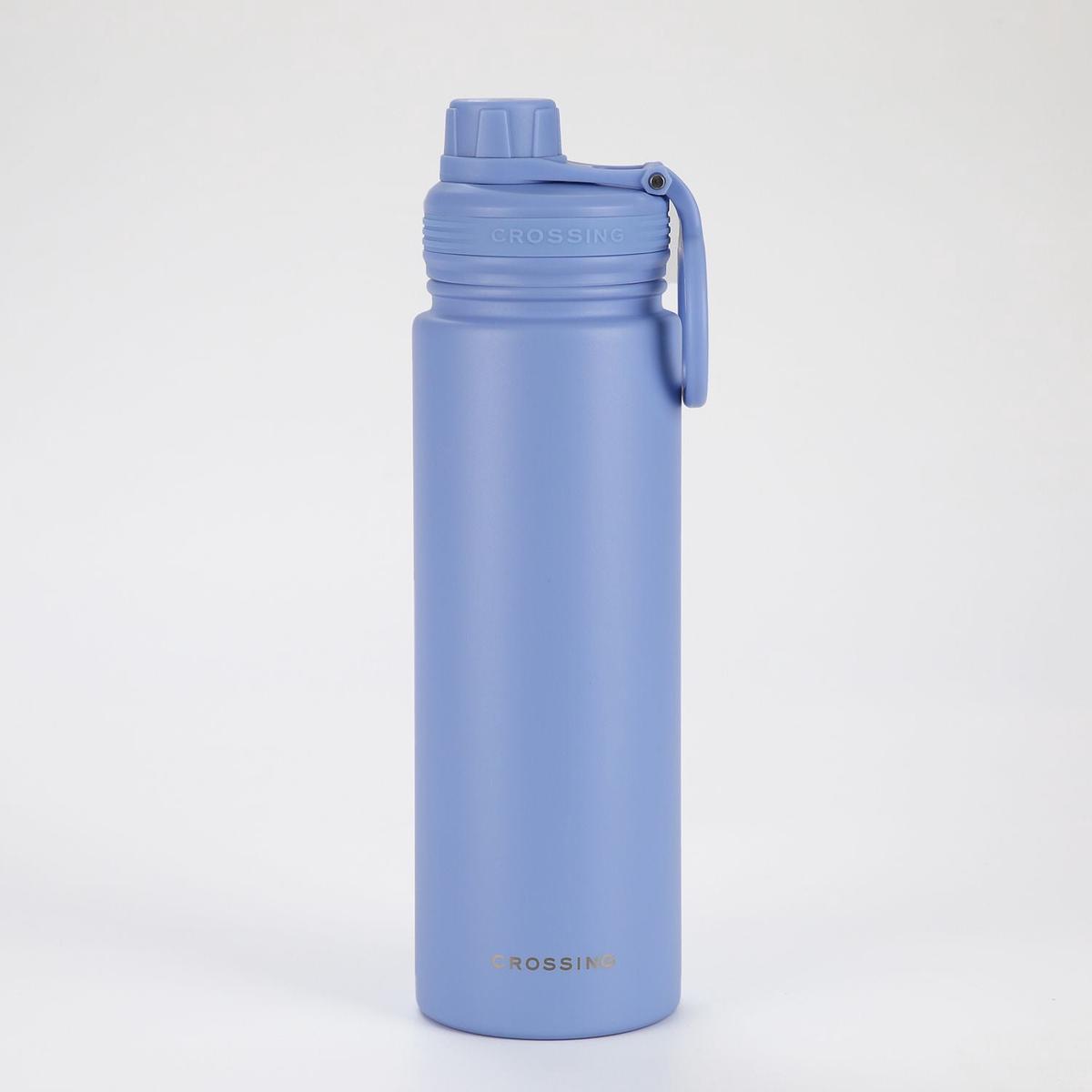 Crossing Urban Ceramic S/S Insulated Screw Cap Sports Bottle With Handle 720ml - Heirloom Blue (Light Blue)