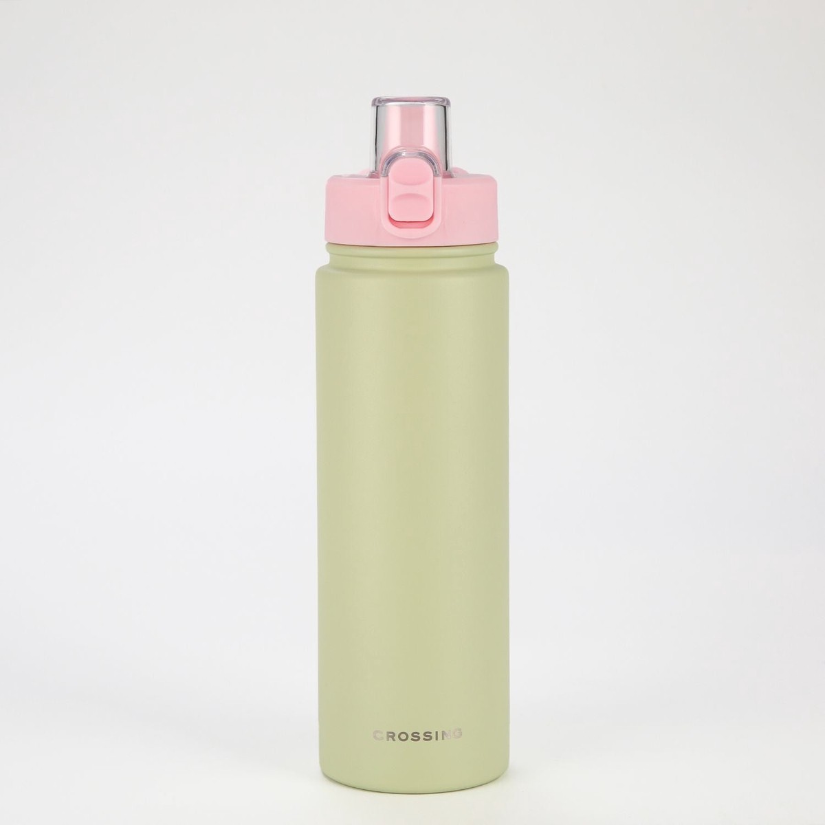 Crossing Urban Ceramic S/S Insulated Straw Sipper Cap Sports Bottle With Handle 720ml - Pistachio Pink (Mix)
