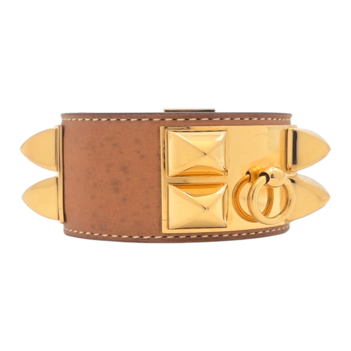Herms CDC Small Gold Bangle in Swift Gold hardware SYC137FR