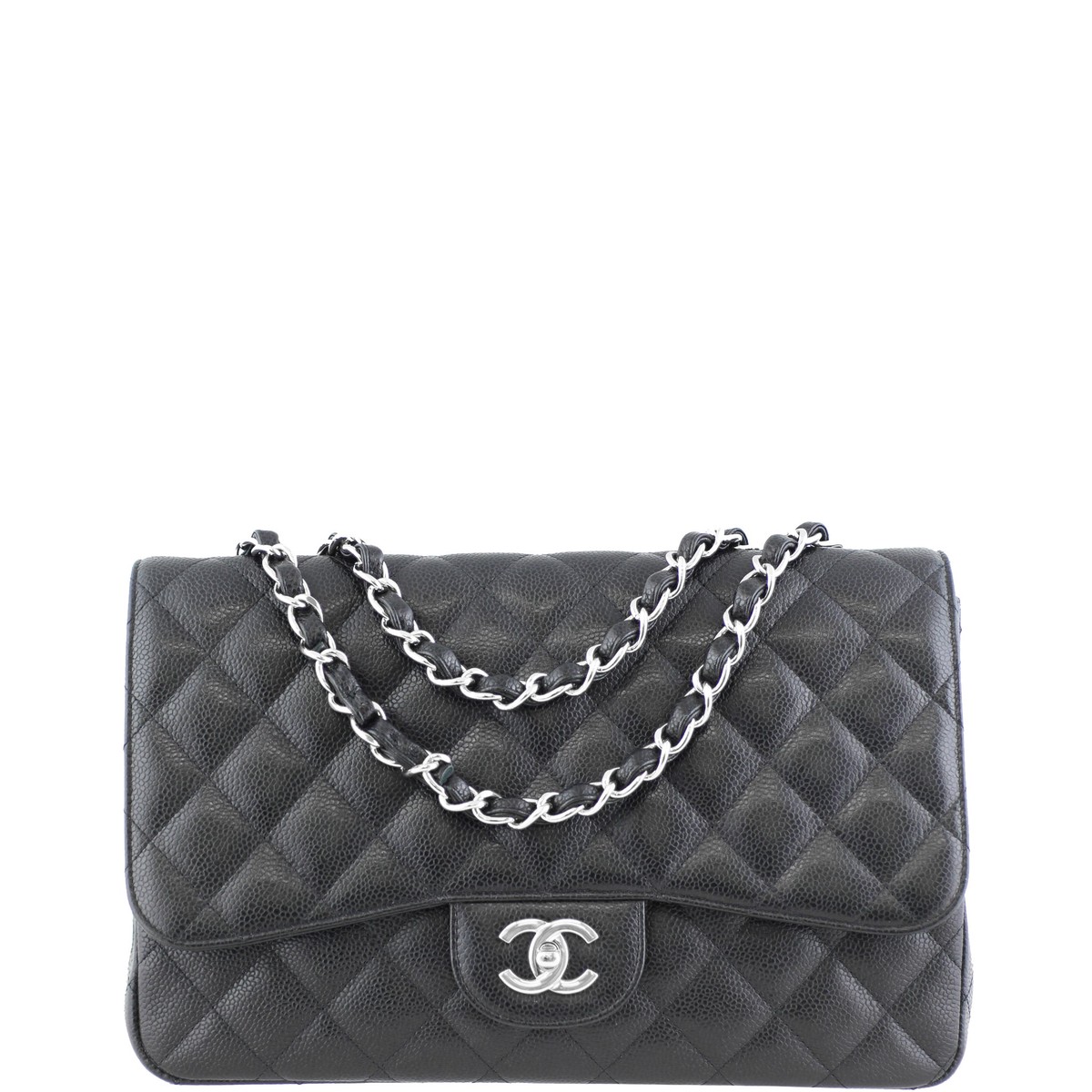 Chanel Classic Single Flap Jumbo | Black Caviar 13 Series