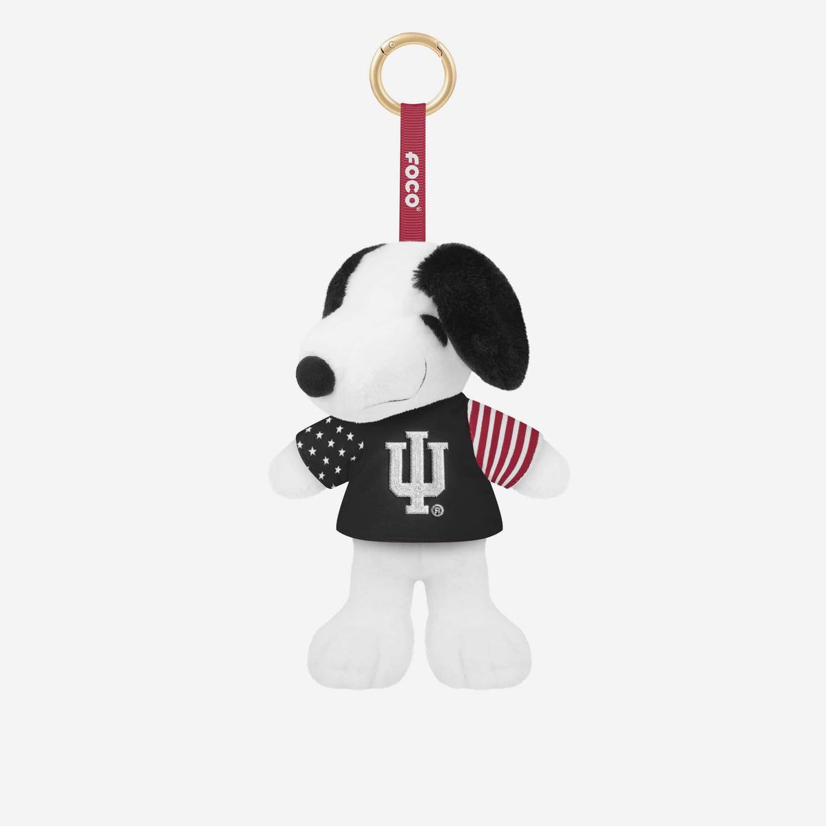 Indiana Hoosiers Americana Plush Snoopy Peanuts Bag Charm Keychain