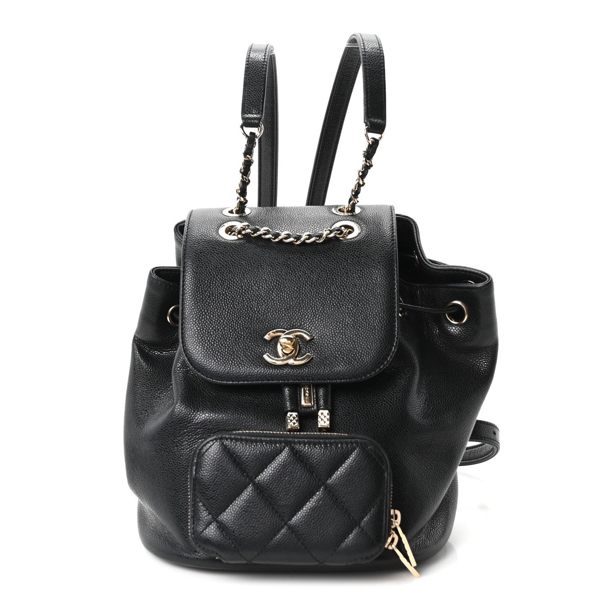 Caviar Quilted Mini Business Affinity Backpack Black