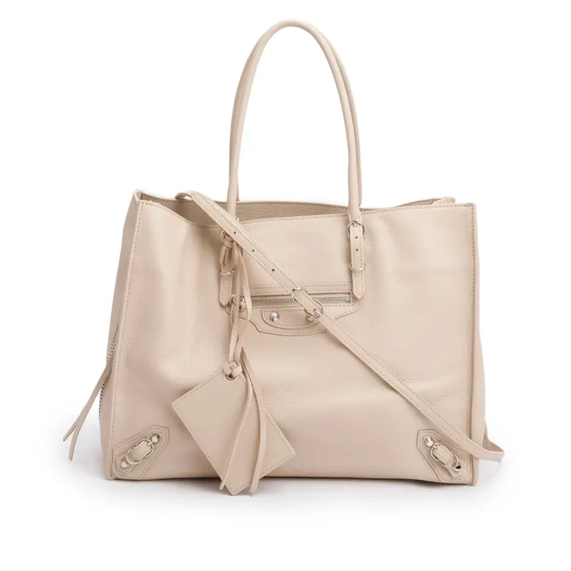 Balenciaga Beige Smooth Calf B4 Zip Around Tote w/ Strap