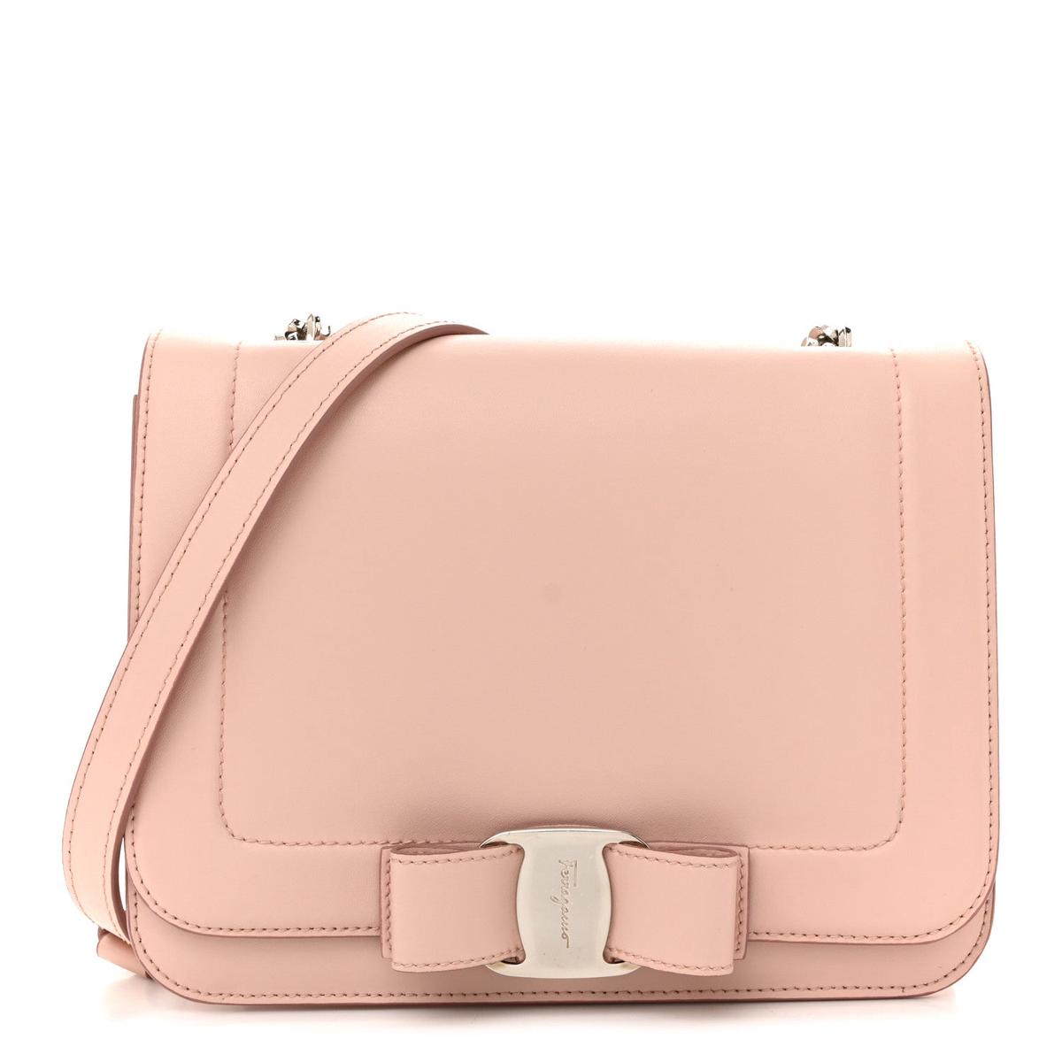 Smooth Calfskin Vara Bow Chain Flap Crossbody Bon Bon