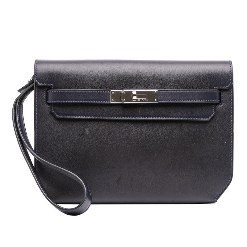 Herms Evergrain Kelly Depeches Pouch 25