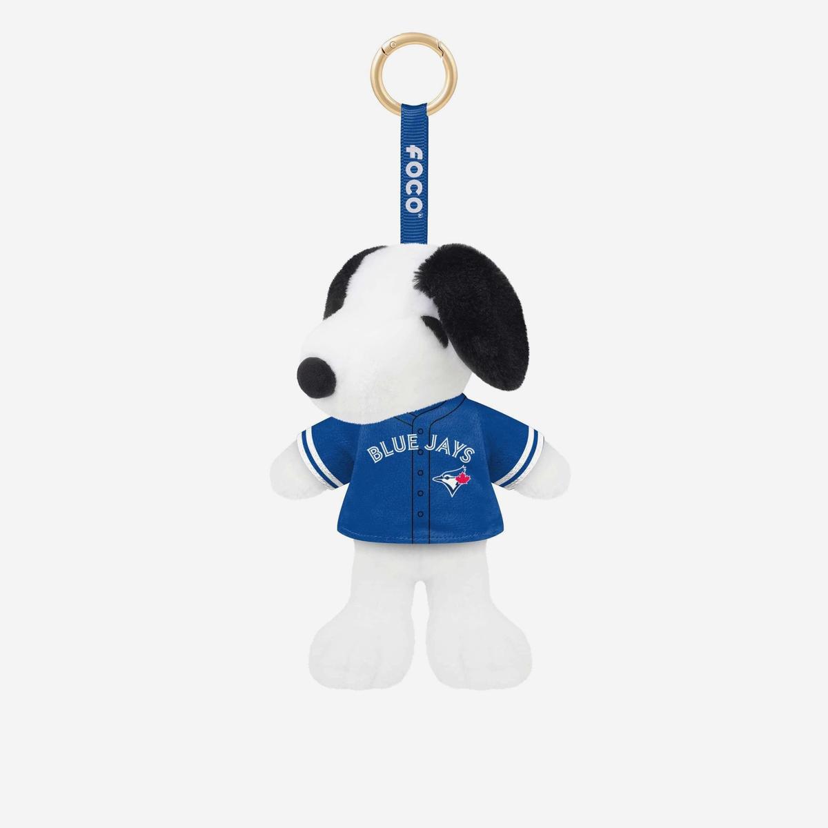 Toronto Blue Jays Plush Snoopy Peanuts Bag Charm Keychain