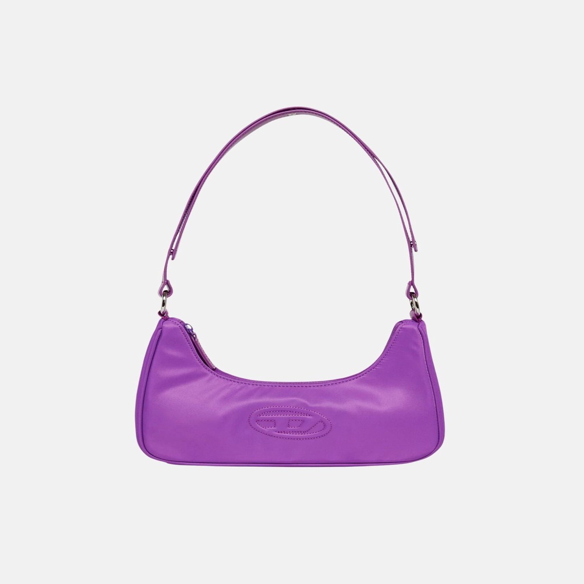 DIESEL WUNSY Shoulder Bag - NYLON SHOULDER Hyacinth Violet, women's, with logo.