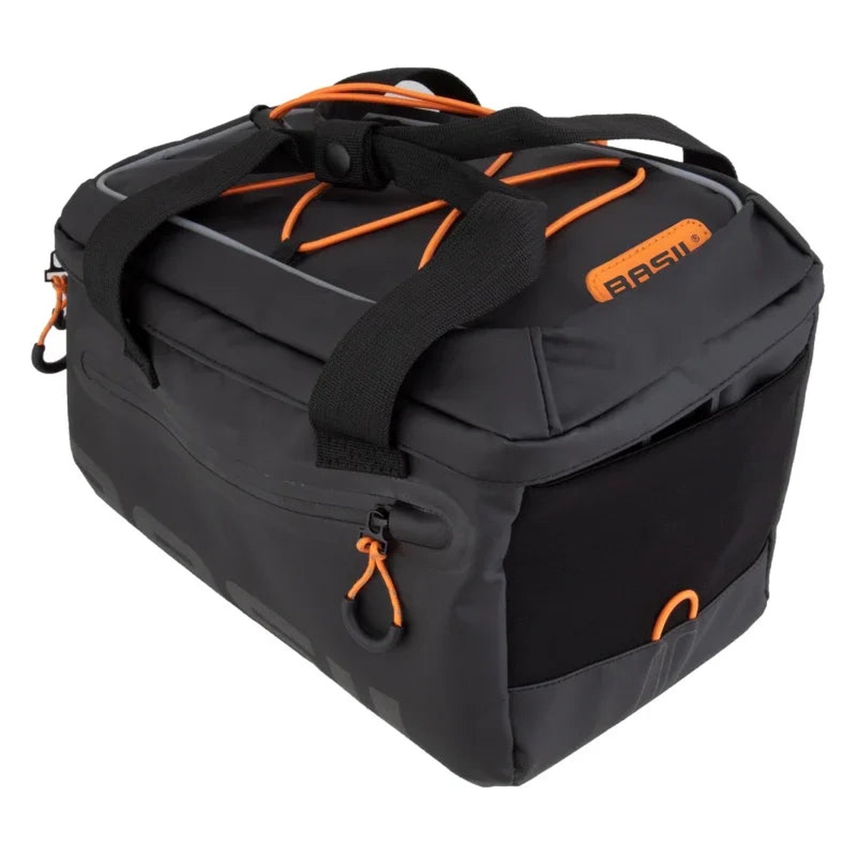 Miles Tarpaulin Trunk Bag UBS UBS / Straps 12.6x7.9x7.9` 427 c.i. Black/Orange