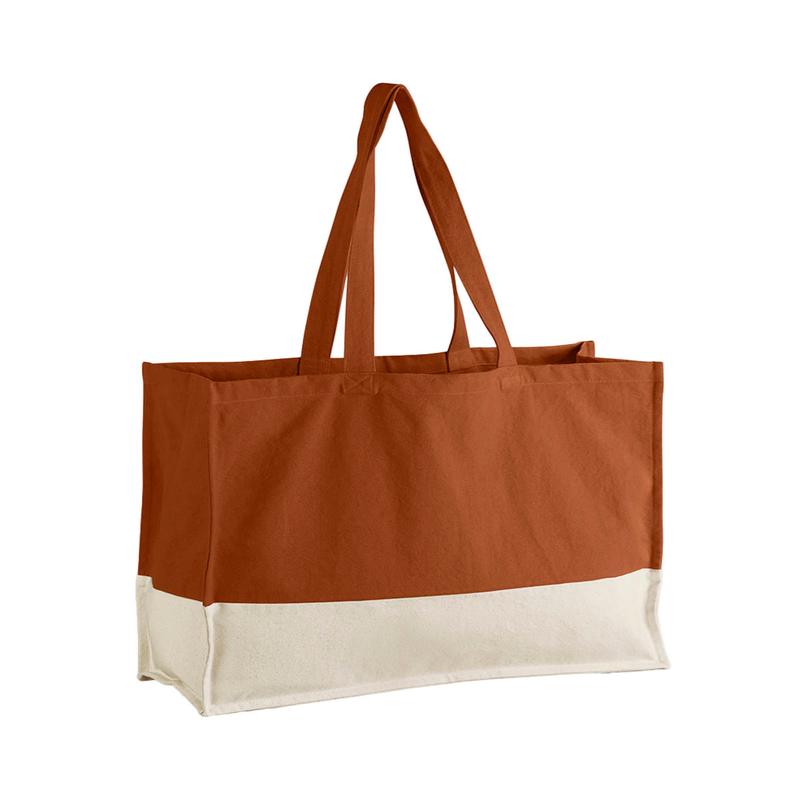 Pumpkin/Natural - EarthAware organic contrast shopper