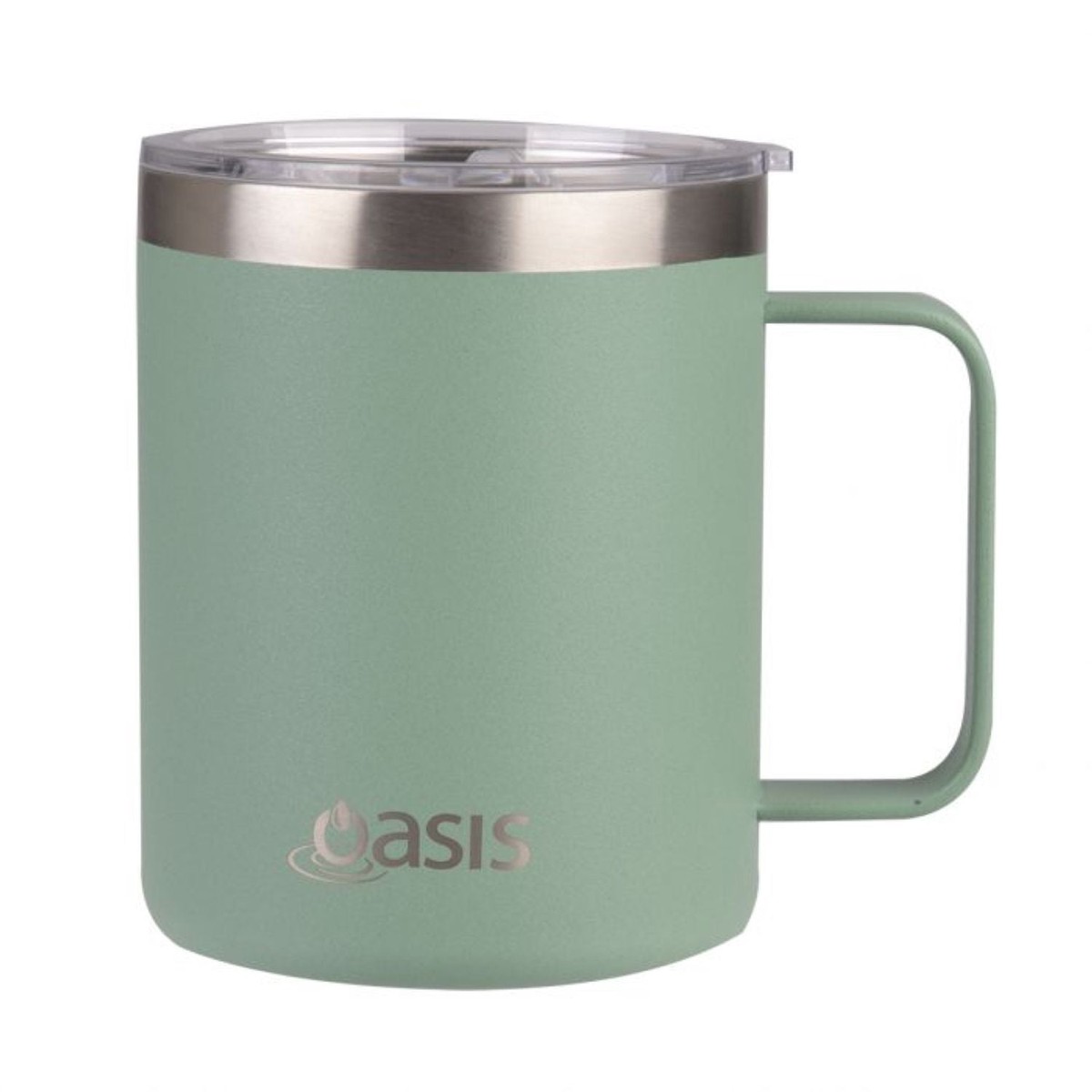 Oasis Stainless Steel Insulated Mug with Lid 400ML - Sage Green