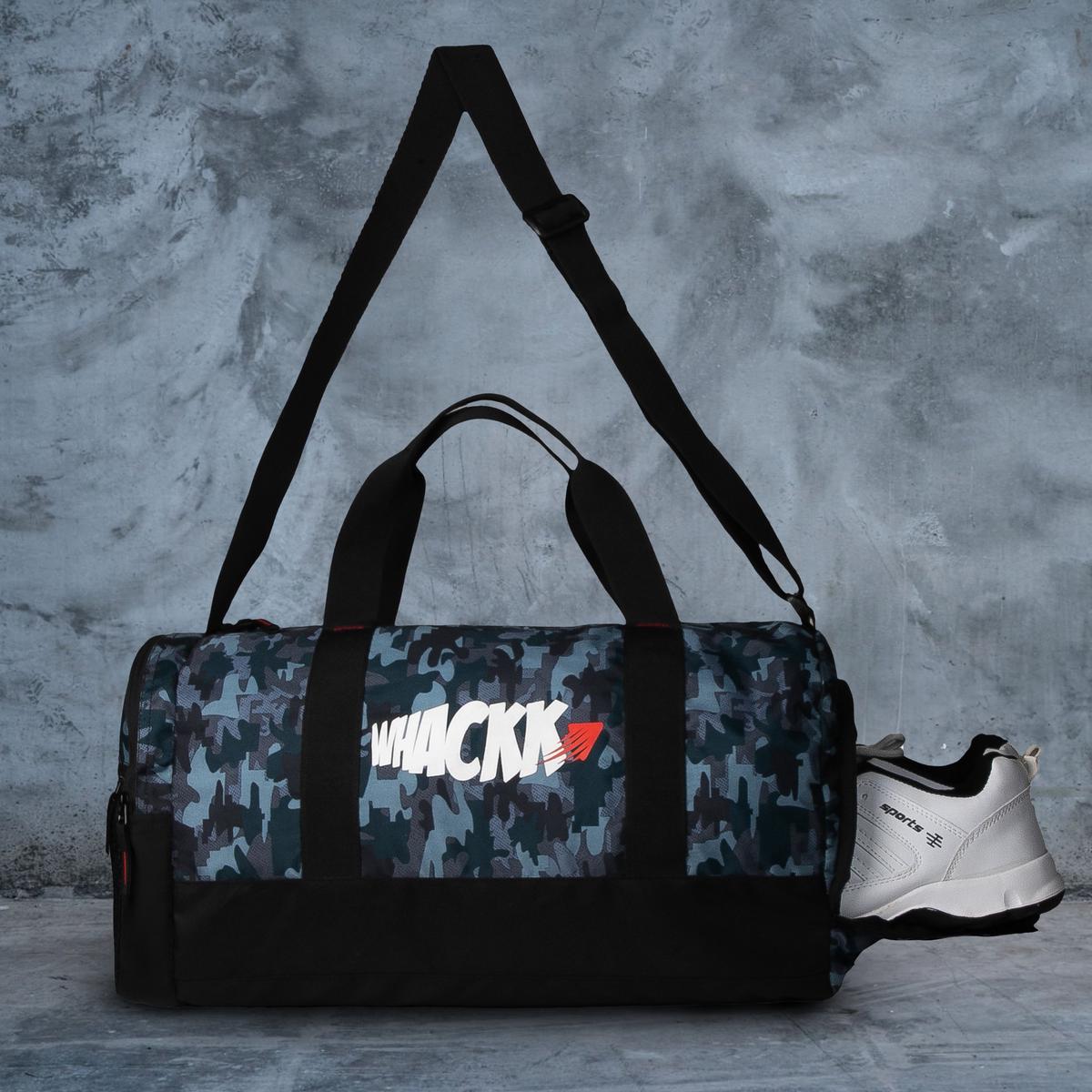 Cardio 31L Wild Stone Gym Fitness Workout Training Sports Travel Duffle Bag Separate Shoe Pocket Dry Wet Pocket Multipurpose Carry Bag Adjustable Strap Lightweight Sports Kit Men Women Whackk | Kibi S
