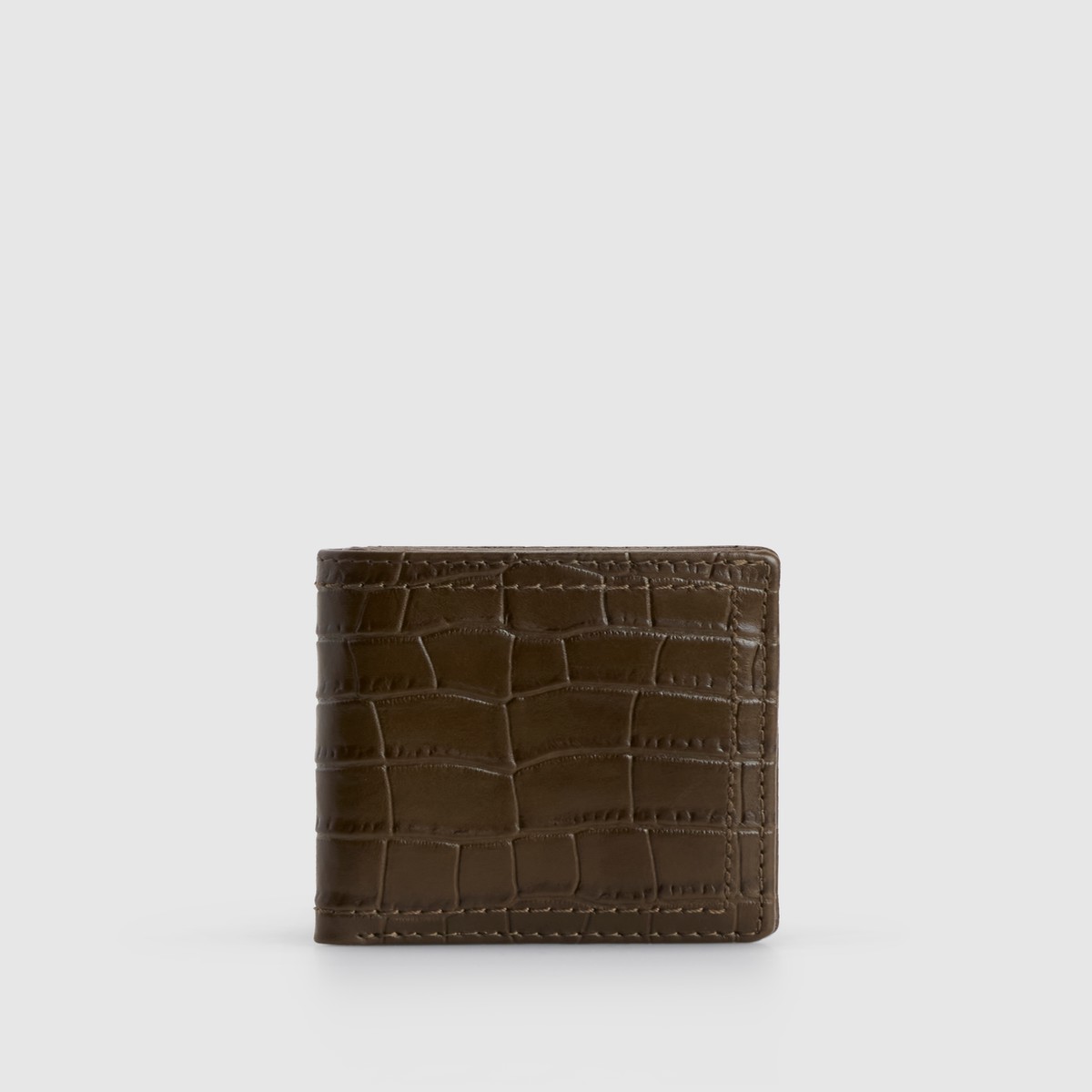 Dahlia Leather Croc Credit Card