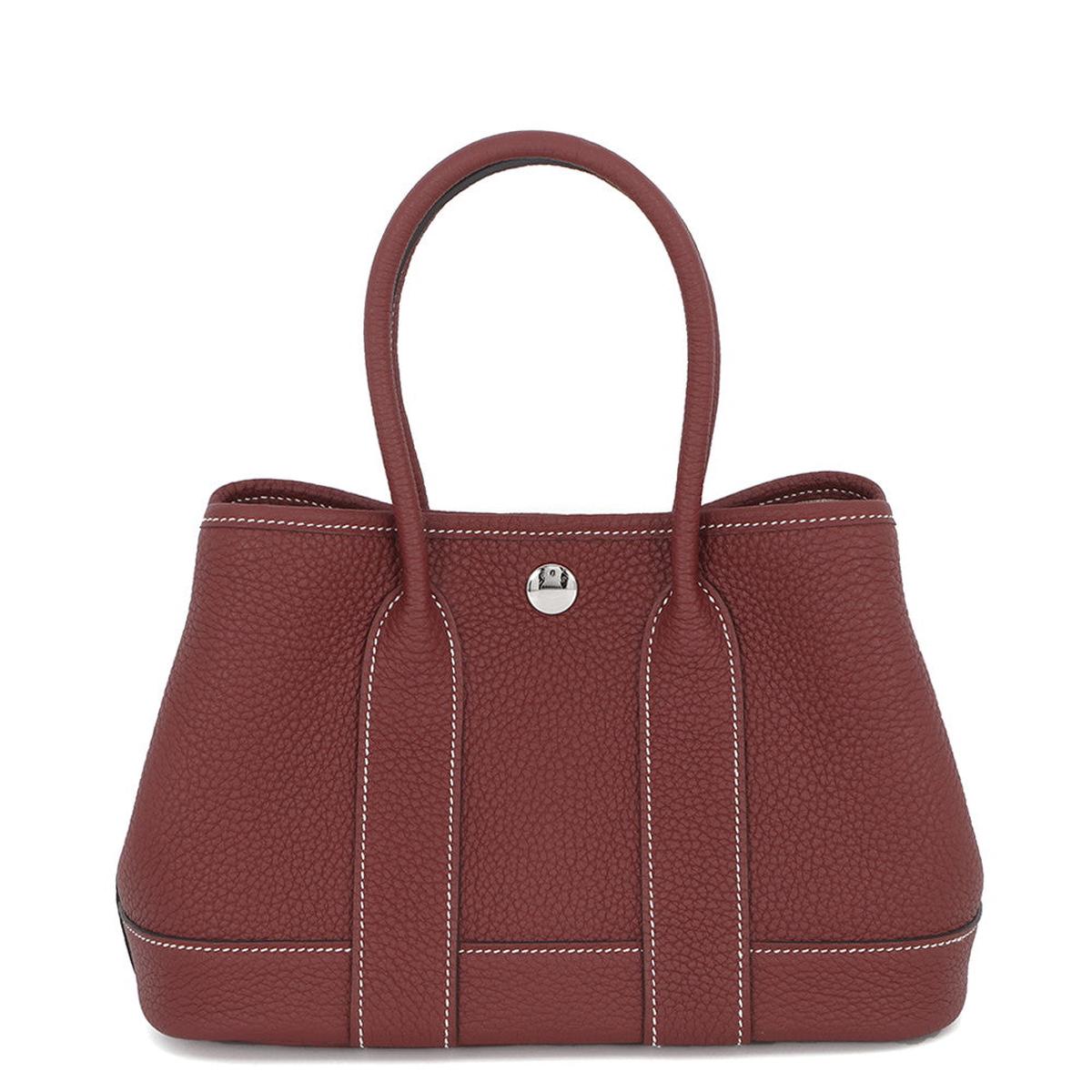 HERMES Neo Garden Rouge H Negonda Leather Size 23
