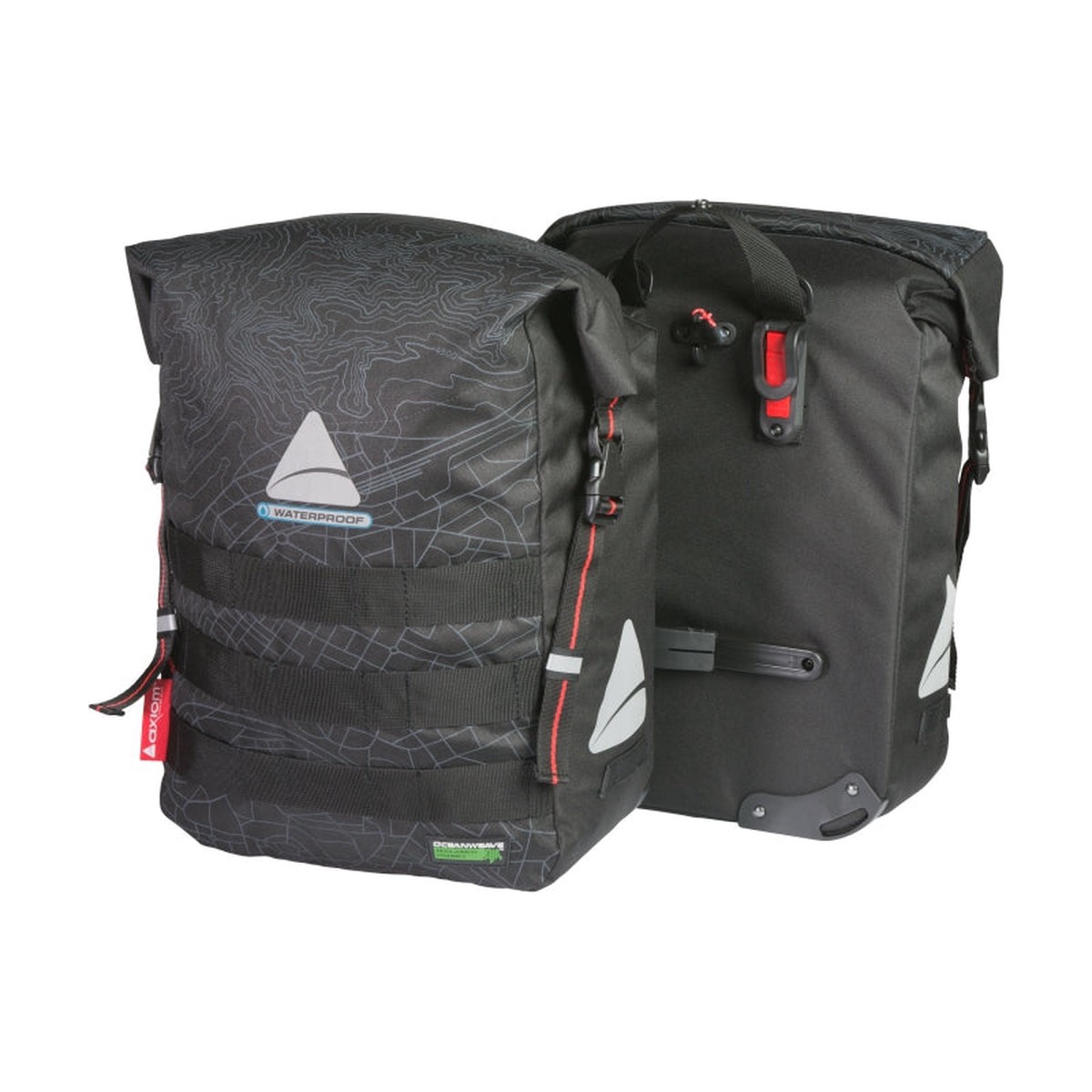 Axiom Monsoon Oceanweave 45+ Pannier Hook-On 16.9x11.8x6.9 (x2) 2755 c.i. (Pair) Black