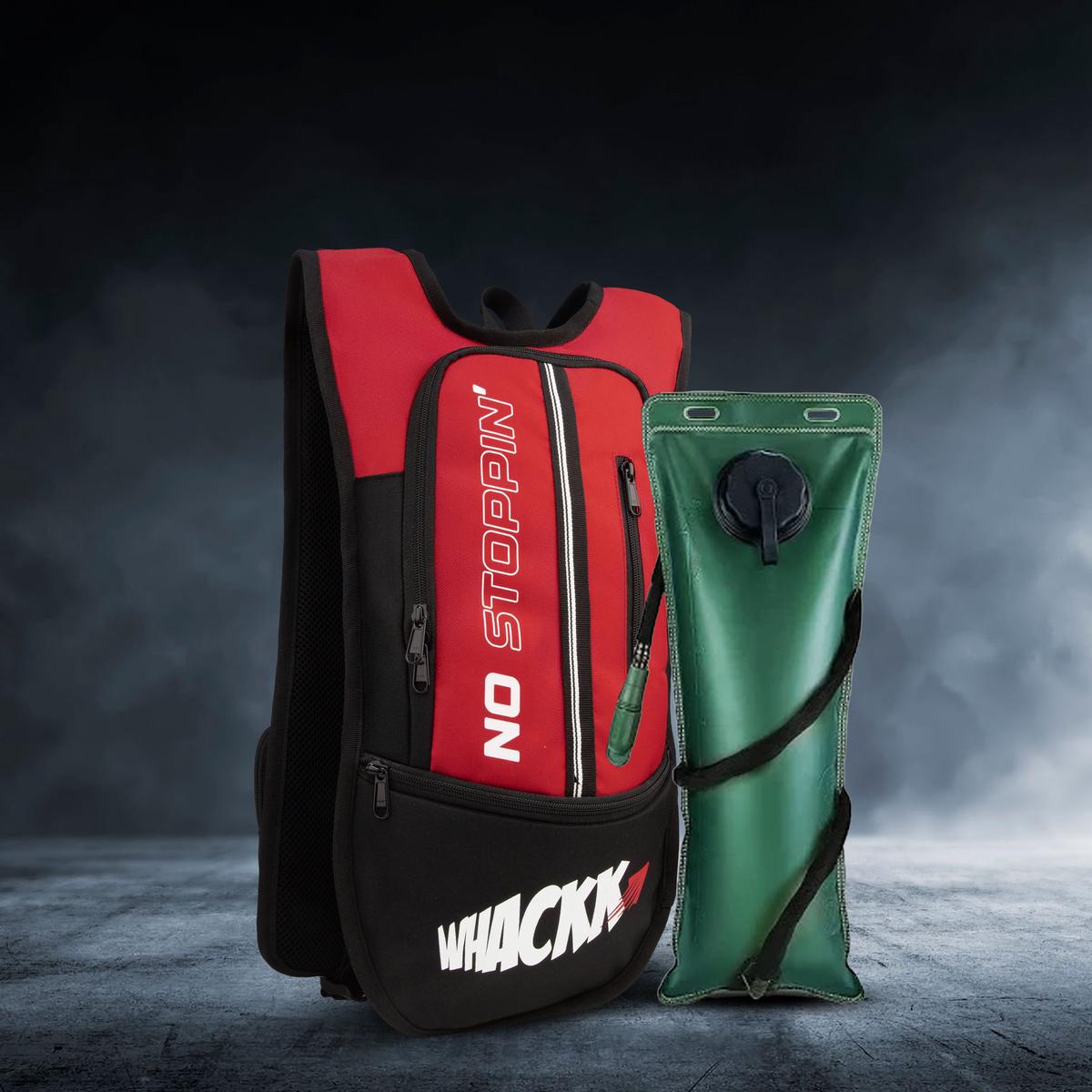 Marathon Red Running Bag |Unisex Camping & Hiking | Hydration Pouch Compartment Connecting Water ducts Pockets |Waist Packs| Motorcycle Trekking Outdoor Whackk | Kibi Sports