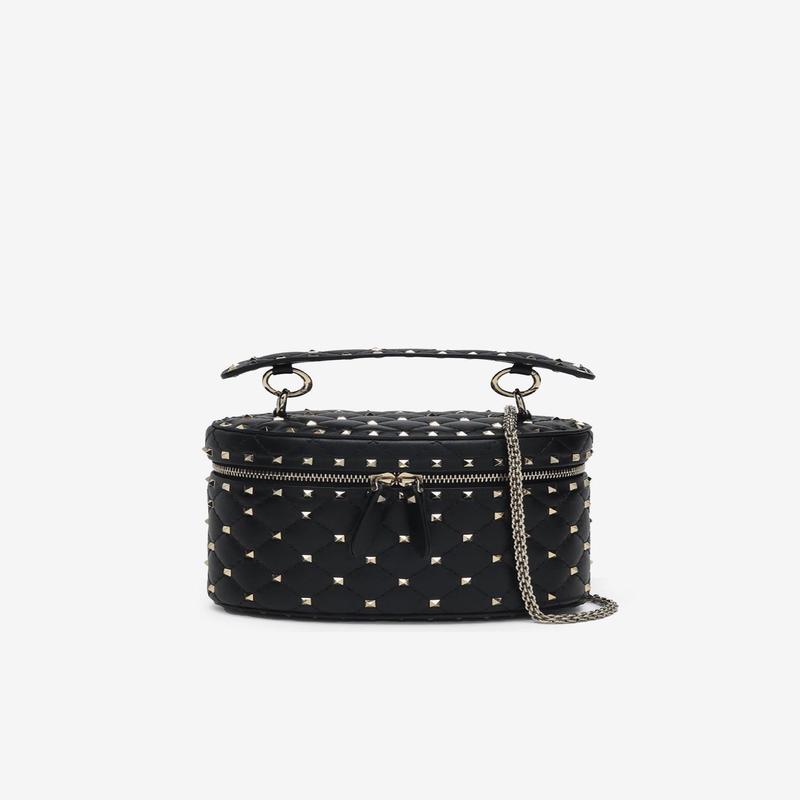 Rockstud Spike Leather Vanity Bag