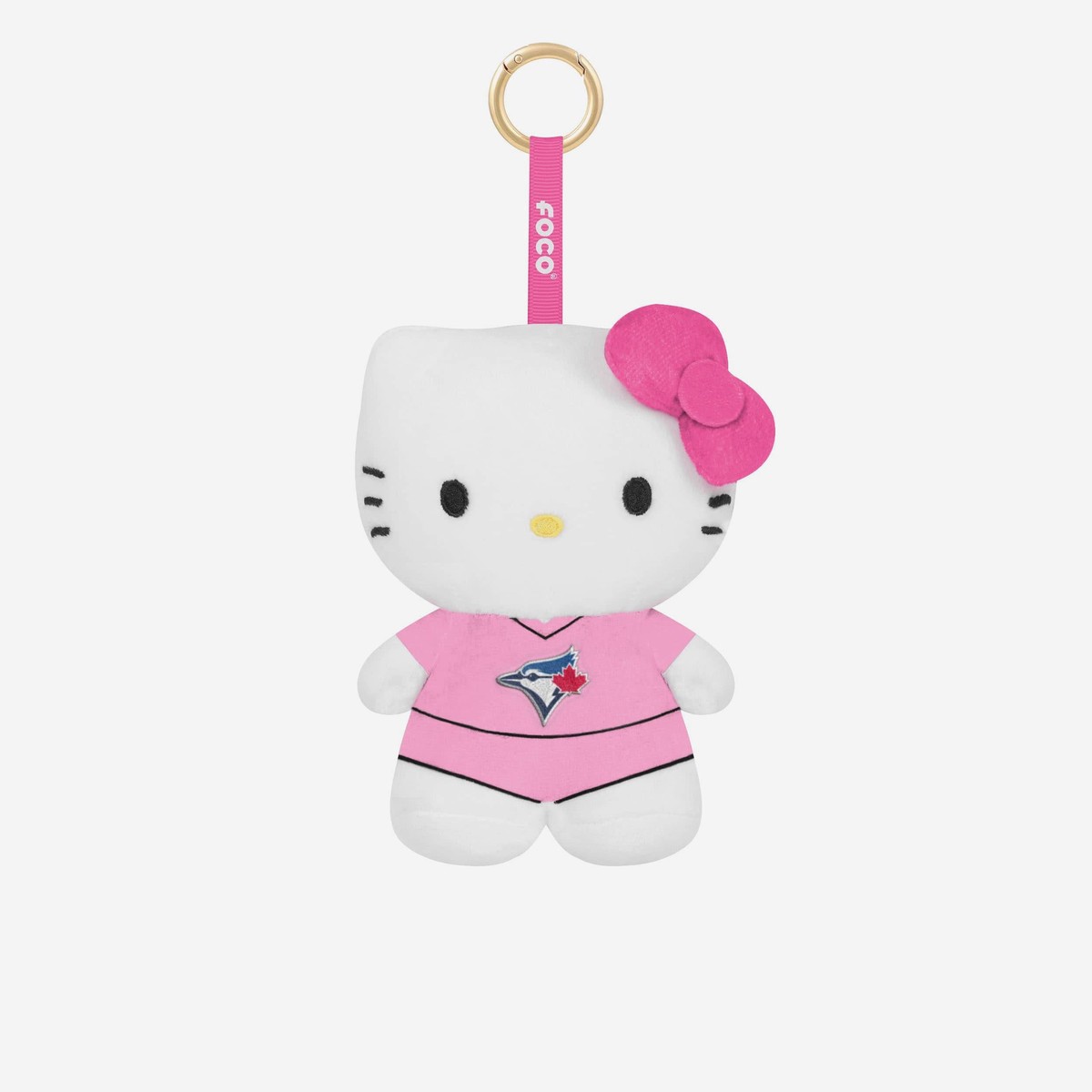 Toronto Blue Jays Plush Hello Kitty Pink Bag Charm Keychain