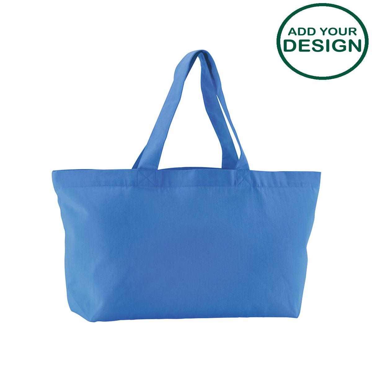 Westford Mill - EarthAware organic twill shopper - Cornflower Blue - Add Your Design/Logo