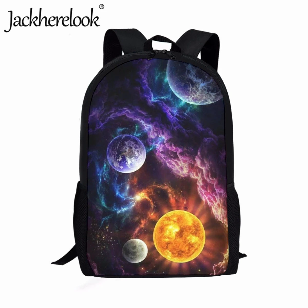 Mysterious Planet Print School Bag Kids Boys Girls Bookbag Teen Travel Bag