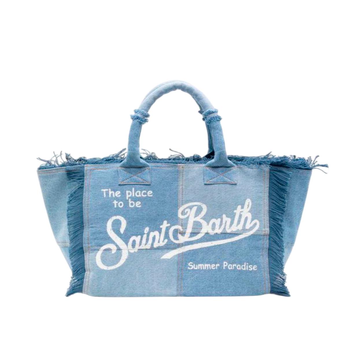 DENIM PATCHWORK VANITY BAG