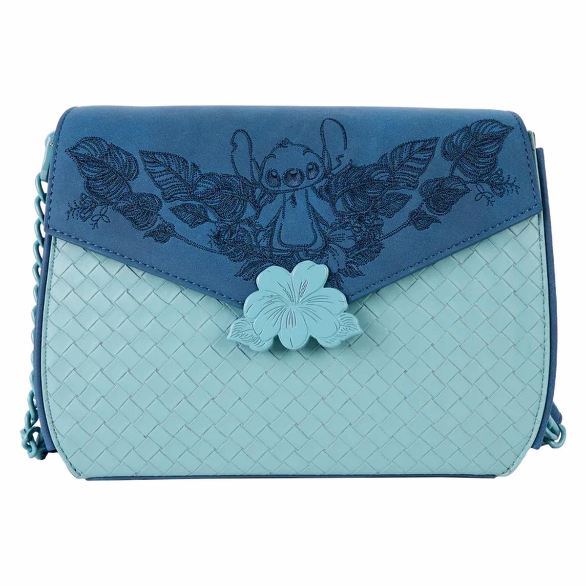 Loungefly Disney Stitch Embroidered Floral Crossbody Bag