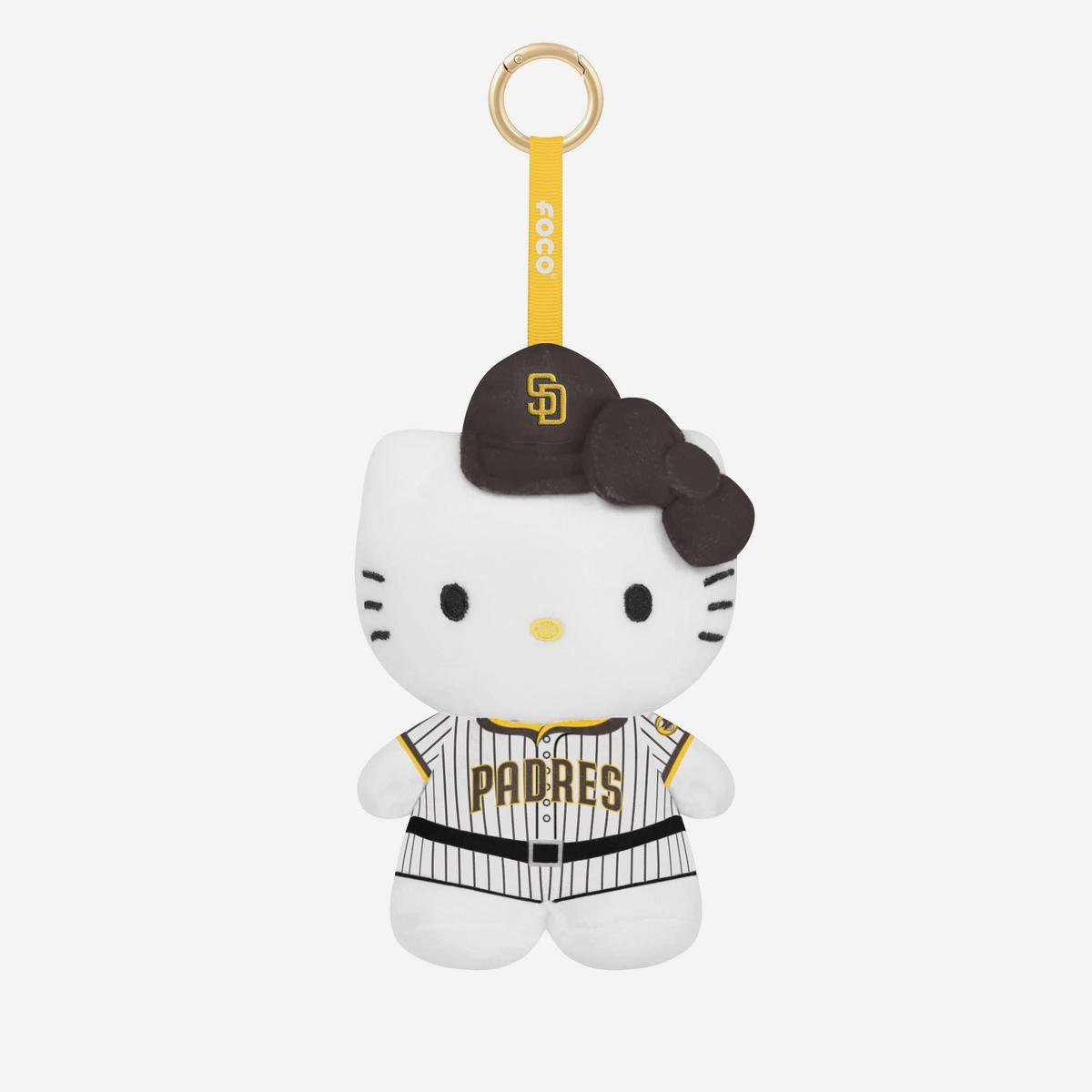 San Diego Padres Plush Hello Kitty Bag Charm Keychain