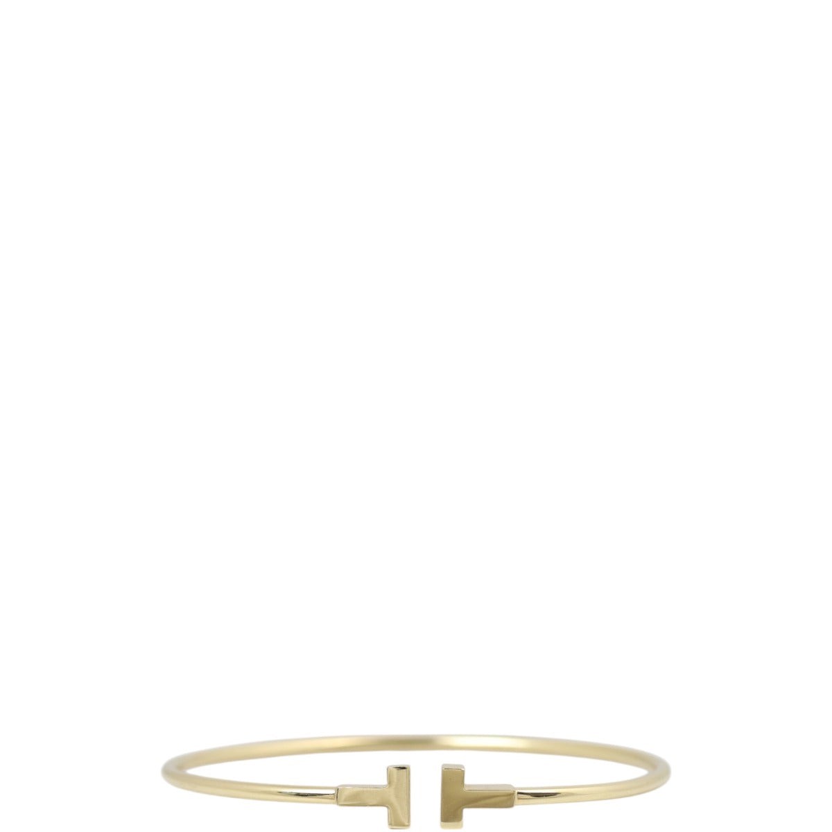 Tiffany & Co T Wire 18k Yellow Gold Narrow Bracelet