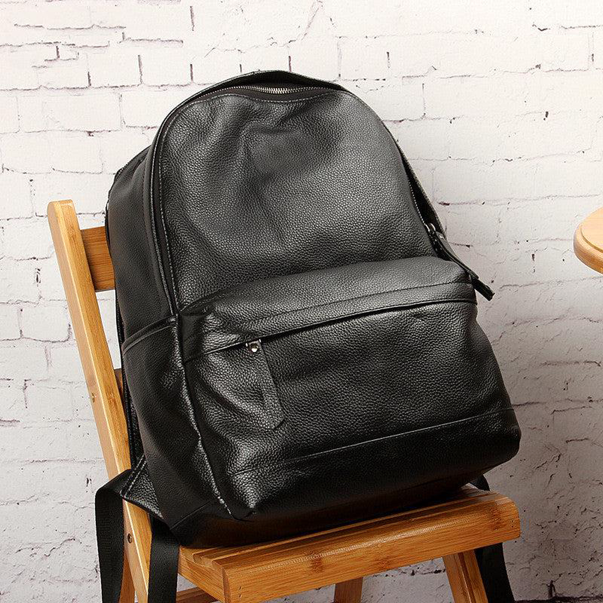 Fashion Genuine Leather Men Backpack Large Capacity 158221 Laptop Bag Travel Bags Leisure Natural