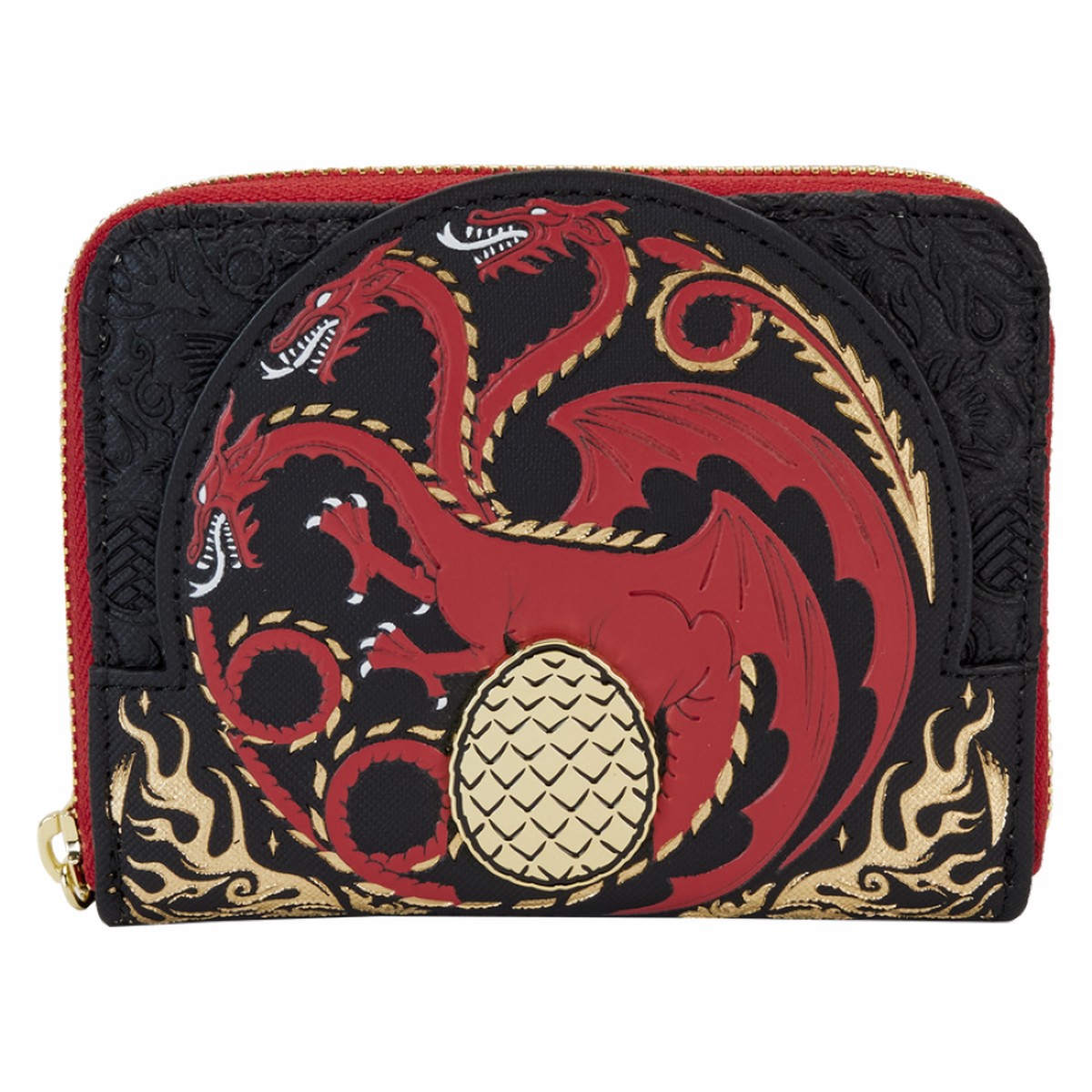 House Of The Dragon - All-Over Print House Targaryen Sigil Zip Around Wallet