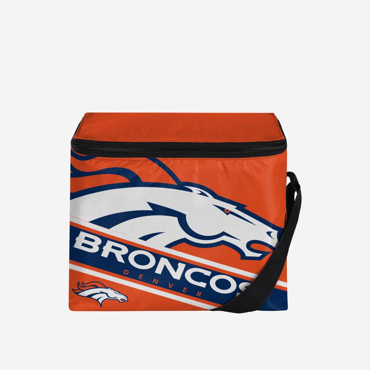 Denver Broncos Big Logo Stripe 6 Pack Cooler