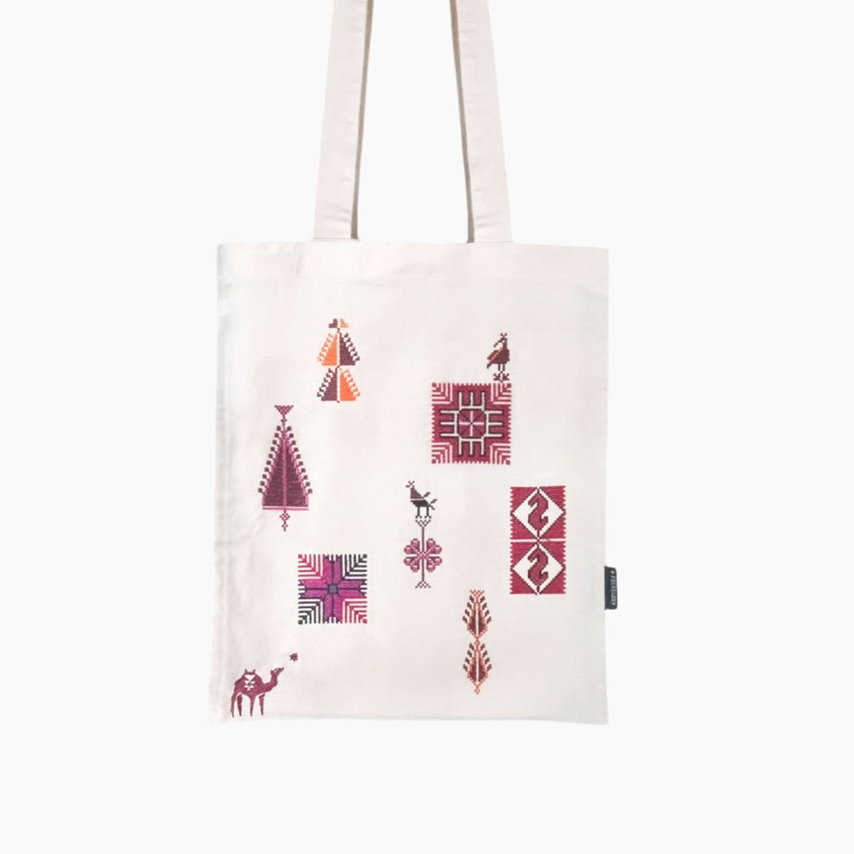 Folkglory Palestinian Motifs Canvas Tote Bag