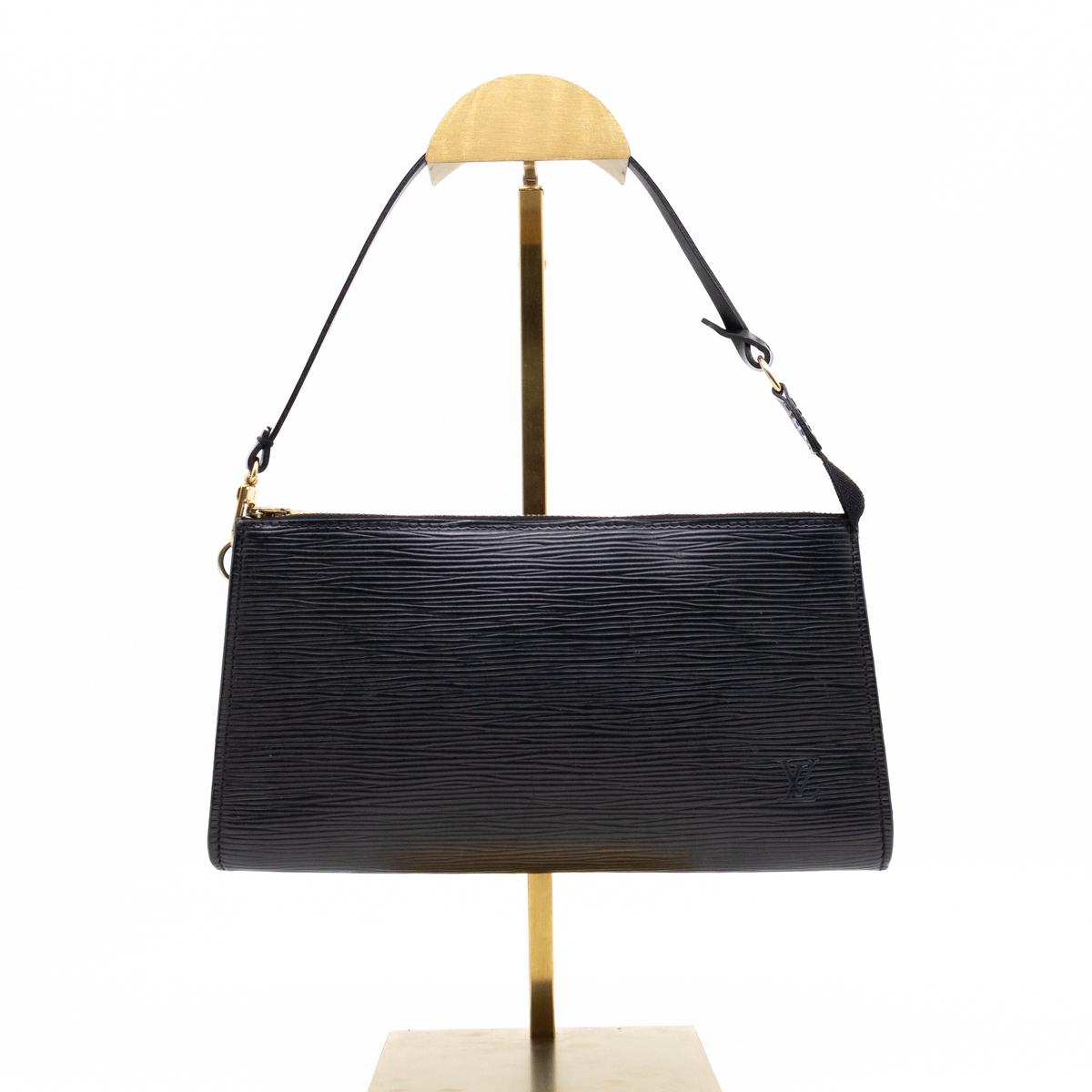 Pochette Accessoires Black Epi Leather