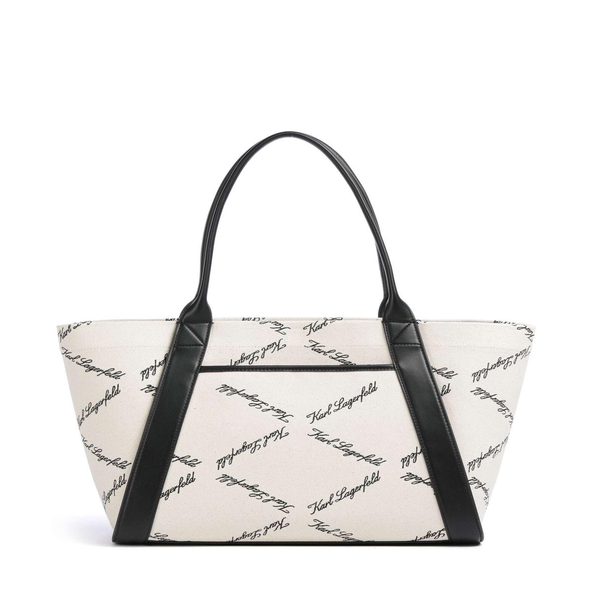 Karl Lagerfeld K/Ville Small Tote bag natural canvas/black