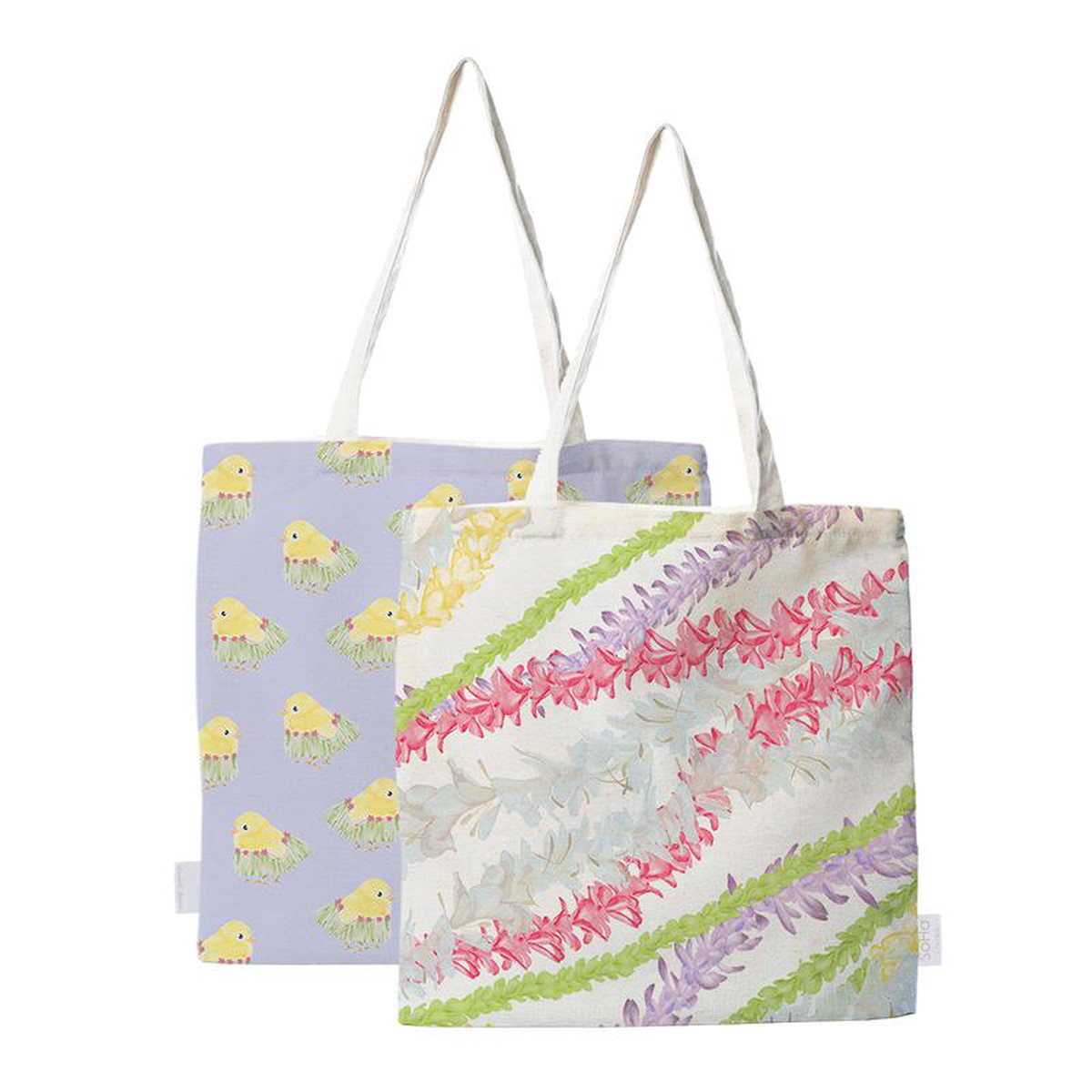 Lei of Blooms and Hula Chicks All Over Tote Bag
