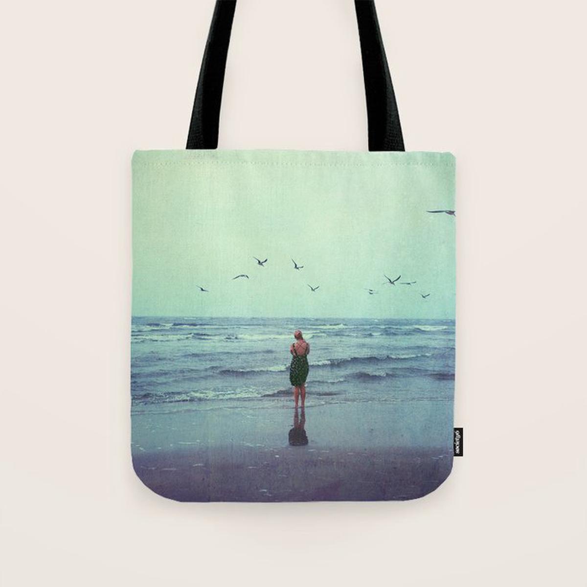Woman on the Beach Tote Bag